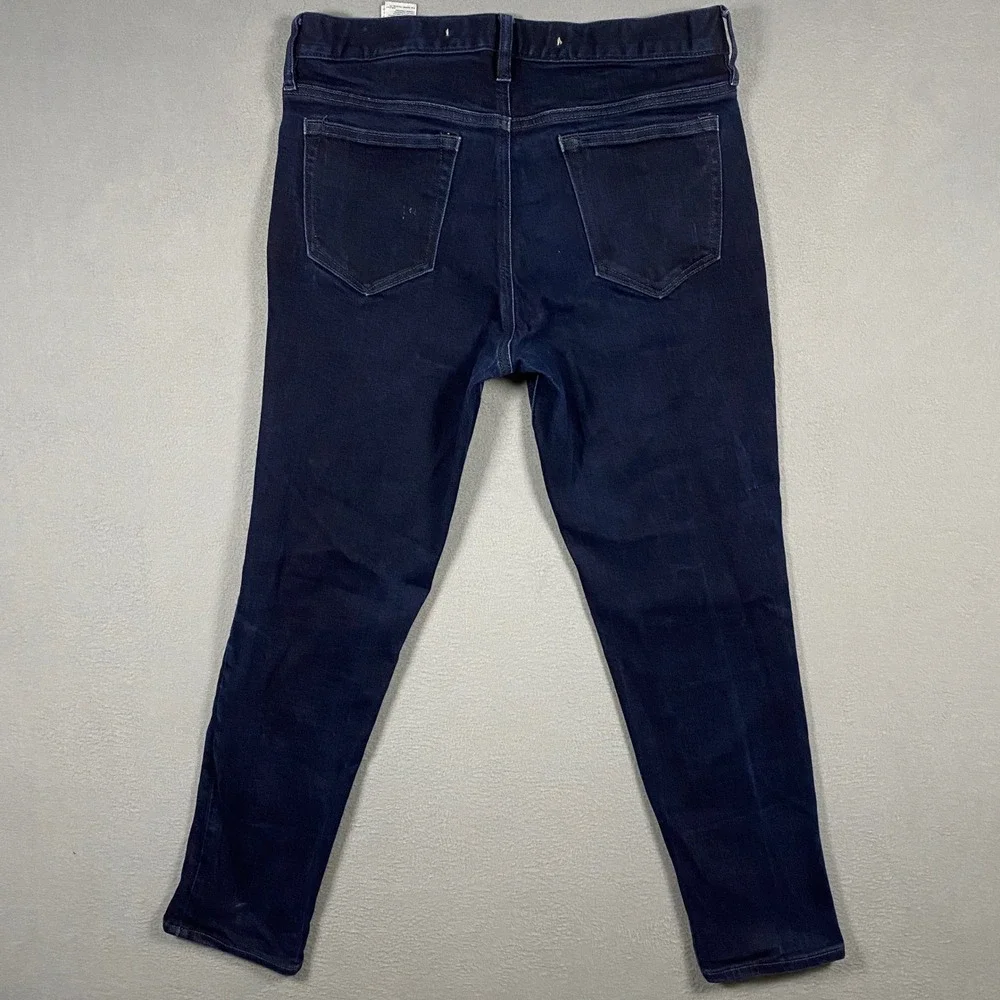 Banana Republic Traveler Tapered Jeans Mens 33x30 Dark Indigo Blue Stretch Denim